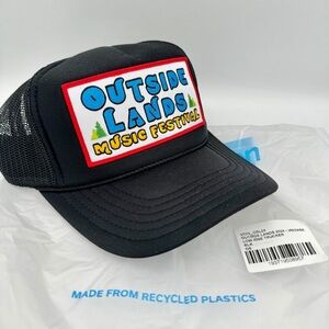 NWT Aviator Nation Outside Lands Trucker Hat in black , brand new festival cap